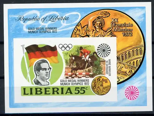 Liberia Block 64 B postfrisch Olympiade #ID113