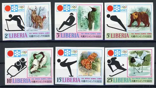 Liberia 810-815 B postfrisch Olympiade #ID108