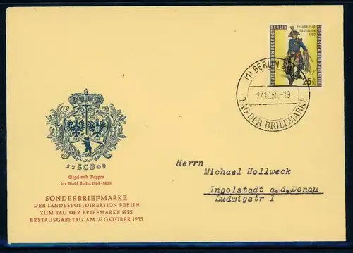 Berlin 131 amtlicher Ersttagesbrief/FDC #HE421