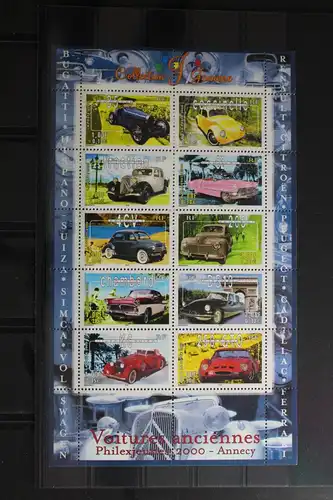 Frankreich 3458-3467 postfrisch als Kleinbogen Autos Oldtimer #SZ570