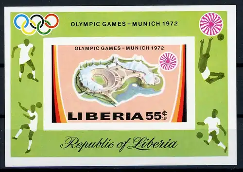 Liberia Block 60 B postfrisch Olympiade #ID111
