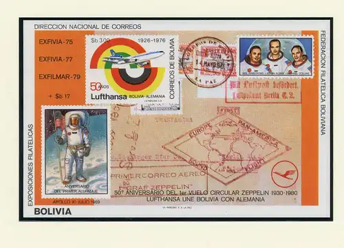 Bolivien Block 105 postfrisch Raumfahrt #IY301