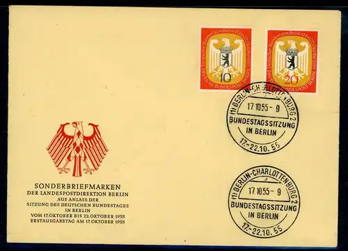 Berlin 129-130 amtlicher Ersttagesbrief/FDC #HE431