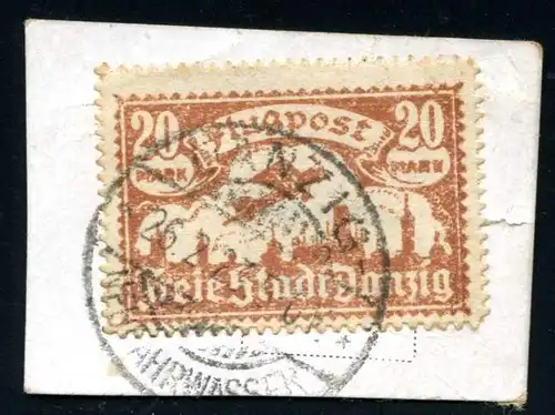 Danzig 118 F Briefstück #HE217