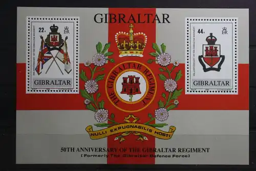 Gibraltar Block 12 mit 568 postfrisch #TJ818