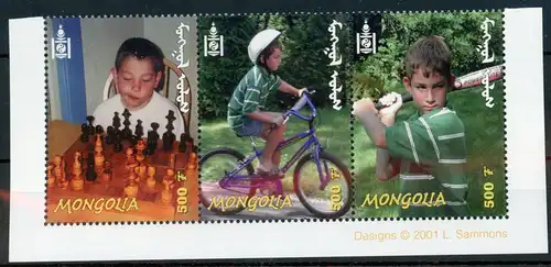 Mongolei 3333-3335 postfrisch Schach #GI715