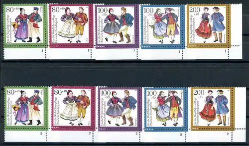 Bund 1696-1700 postfrisch Formnummer 1-2 #HE361