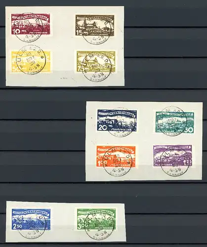 Württemberg 272-281 Infla Berlin geprüft Briefstück #HK393