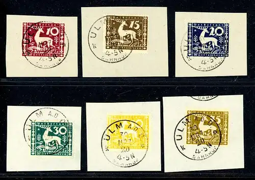 Württemberg 144-149 Infla Berlin geprüft Briefstück #HK388