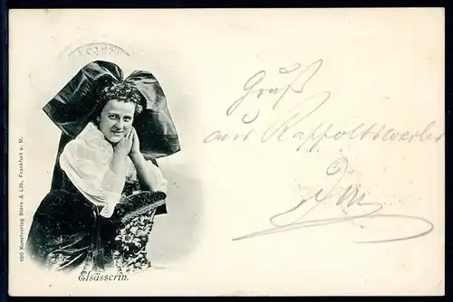 AK Elsaß Elsässerin in Tracht 1901 #HK017