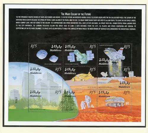 Malediven KB 3354-3362 postfrisch Raumfahrt #IY319