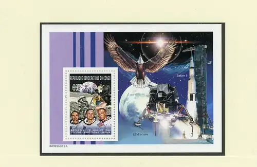 Kongo Einzelblock 1775 postfrisch Raumfahrt #IY321