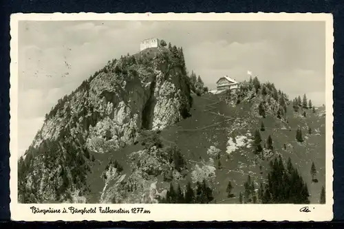 AK Pfronten, Allgäu Burgruine und Burghotel Falkenstein 1939 #HK075