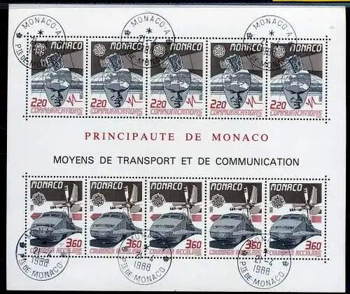 Monaco Block 39 gestempelt Kommunikation #HK097