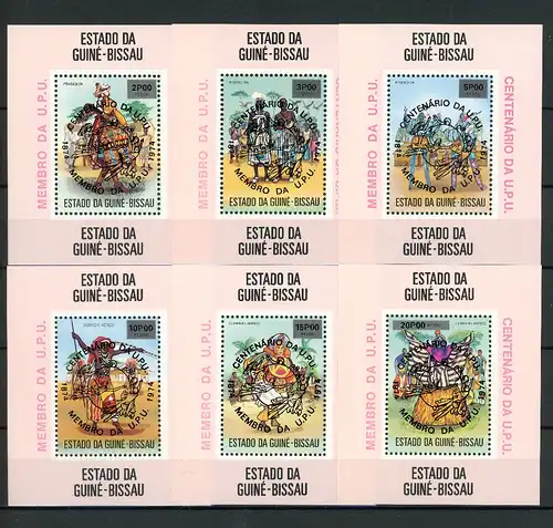 Guinea Bissau Block 374aA-79aA postfrisch Ureinwohner #IX797