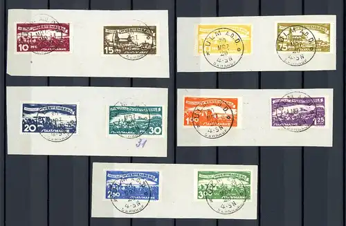 Württemberg 272-281 geprüft Infla Briefstück #HK390