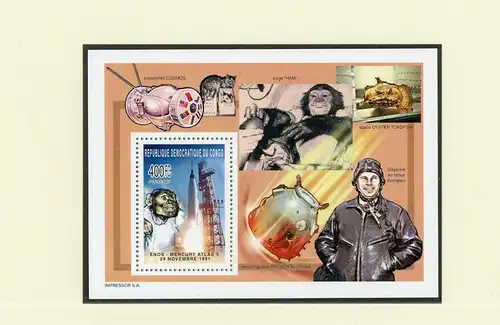 Kongo Einzelblock 1773 postfrisch Raumfahrt #IY322