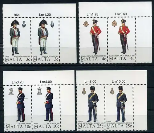 Malta 818-21 postfrisch Uniformen #HE269