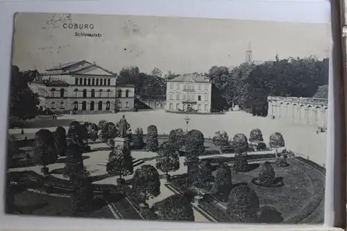 AK Coburg Schlossplatz 1910 #PG412