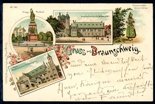 AK Braunschweig Sieges Denkmal, Burg Dankwarderode 1897 #HK015