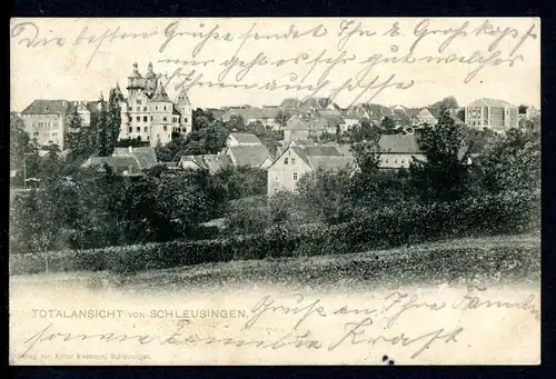 AK Schleusingen LK Hildburghausen Schloss Bertholdsburg 04.05.1904 #HK042
