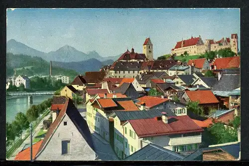 AK Füssen am Lech Blick auf das "Hohe Schloß" 1924 #HK070