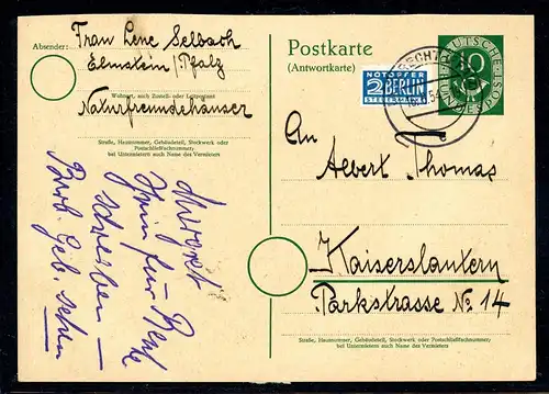 Bund Ganzsache P 14 A II gestempelt #HO602