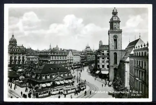 AK Frankfurt/ Main Hauptwache mit Blick in dieZeil 1935 #HK084