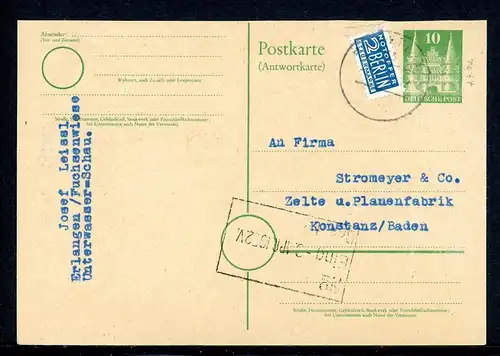 Bi-Zone Ganzsache P 8 A gestempelt #HO596