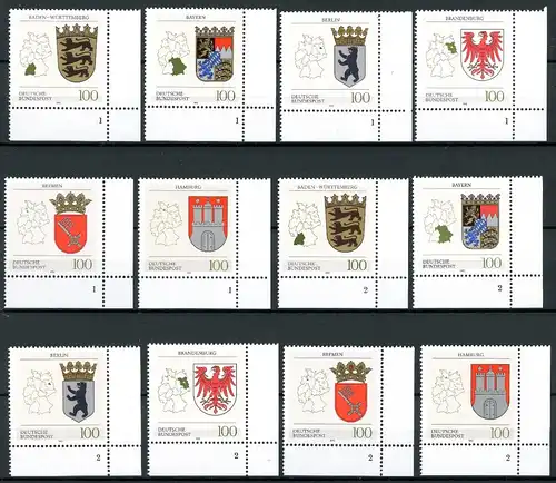 Bund 1586-1591 postfrisch Formnummer 1-2 #HE390