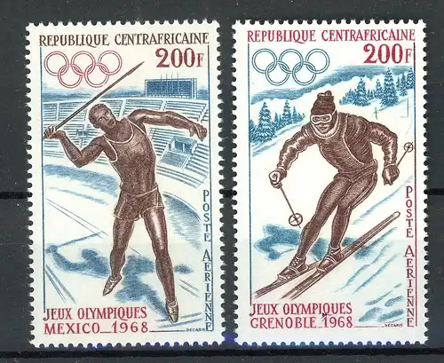 Zentralafrika 158-159 postfrisch Olympia 1968 #ID163