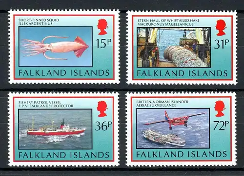 Falkland Inseln 588-591 postfrisch Fischfang #HE446