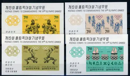 Südkorea Block 276-79 postfrisch Olympia 1968 #ID212