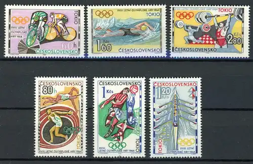 Tschechoslowakei 1488-1493 postfrisch Olympia 1964 #ID132