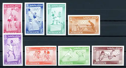 Jordanien 437-444 B postfrisch Tokio 1964 #ID149