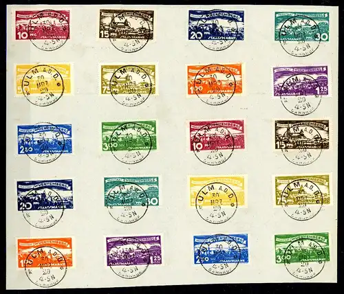 Württemberg 2 x 272-281 geprüft Briefstück #GM943