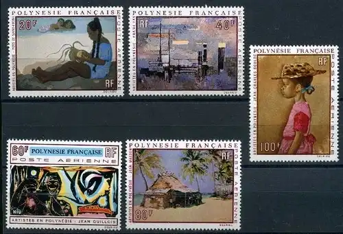franz. Polynesien 121-125 postfrisch Kunst #HO146
