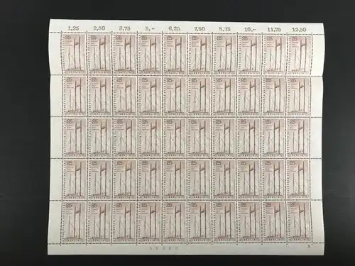 Berlin 50er Bogen 157 postfrisch Formnummer 3 #BW7515