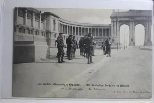 AK Brüssel Deutsche Soldaten im Jubelpark #PG698