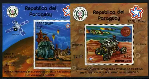 Paraguay Block 294-95 postfrisch Raumfahrt #HK232