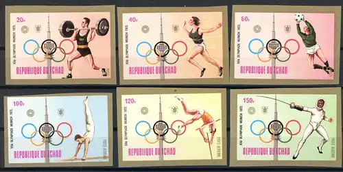 Tschad 582-587 B postfrisch Olympia 1972 #ID249