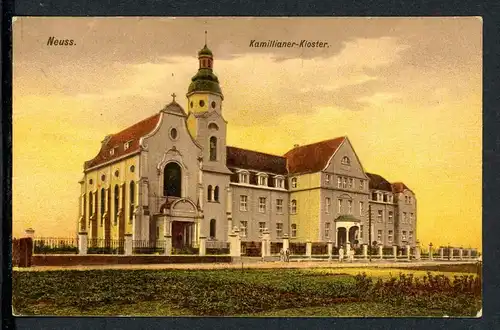 AK Neuss Rhld. Kamillianer Kloster, belg. Militärpost 1921 #HK113