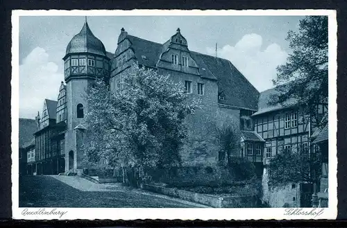 AK Quedlinburg LK Harz Quedlinburger Schloss Schlosshof 1937 #HK076