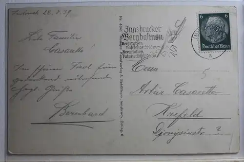 AK Innsbruck Maria Theresienstrasse u. Nordkette (Tirol) 1939 #PG614