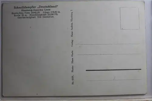 AK Deutschland Schnelldampfer "Deutschland" #PG625