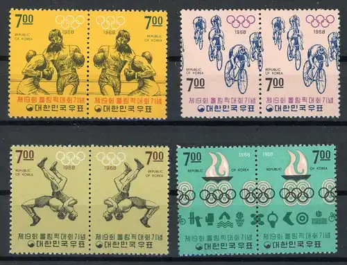 Südkorea 4 Paare 628-35 postfrisch Olympia 1968 #ID211
