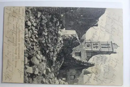 AK Woinville Zusammengeschossene Häuser u. Kirche Feldpost 1915 #PG638