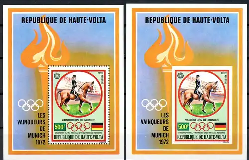 Obervolta Block 8 A-B postfrisch Olympia 1972 #ID259