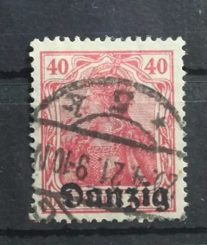 Danzig 6 gestempelt geprüft Infla Berlin #TL421