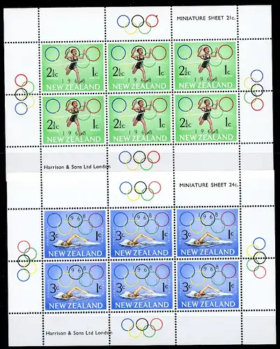 Neuseeland KB 487-488 postfrisch Olympia 1968 #IF261